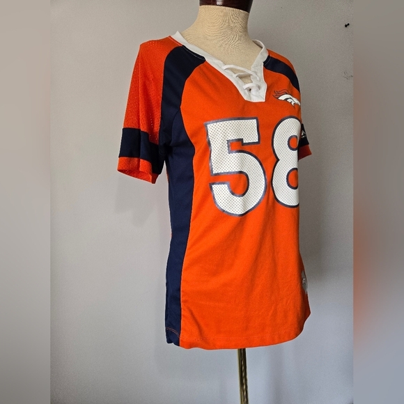 DENVER BRONCOS NFL Von Miller Short Sleeve Lace Up Chest Jersey. Size M - Picture 2 of 10
